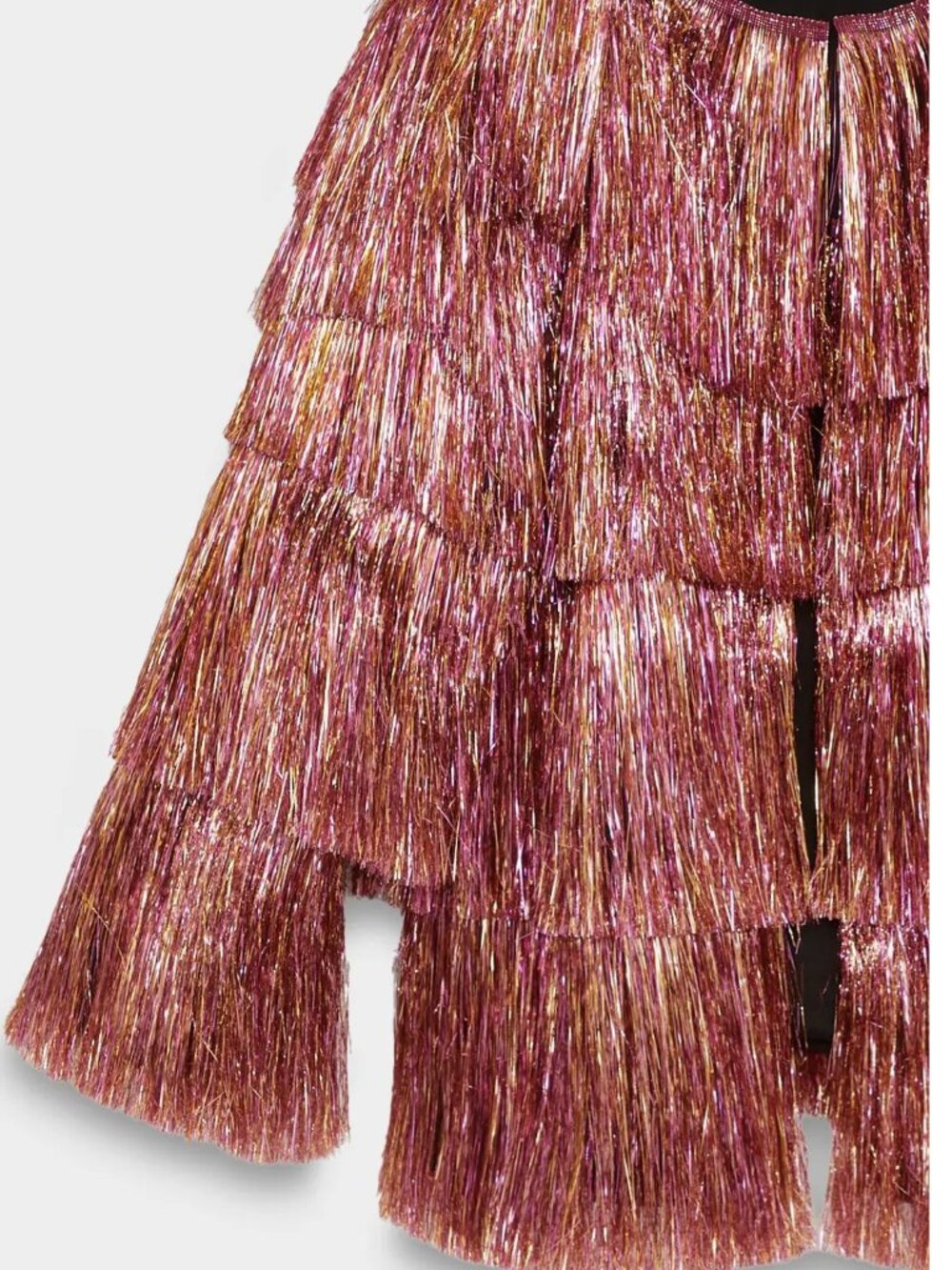 NastyGal *NEW* Metallic Pink Tinsel Fringe Party Jacket - Picture 5 of 15